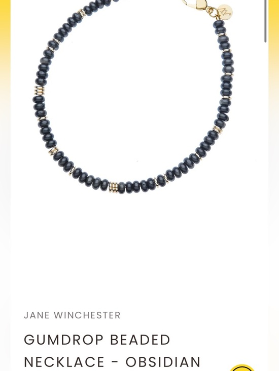 Jane Win Obsidian Gum Drop Necklace